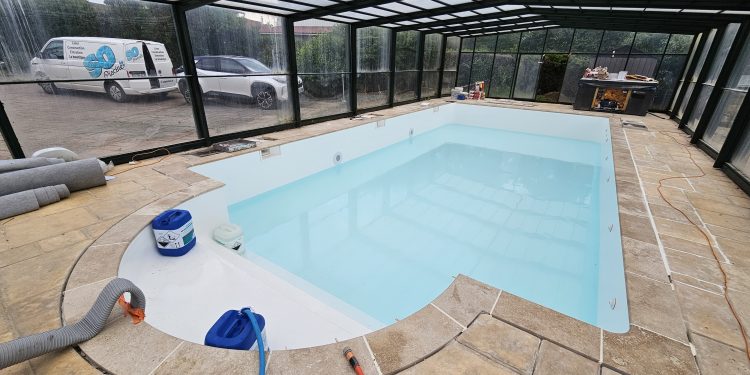 Rénovation complète d'un bassin piscine couverte Metz